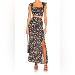 Free people floral skirt set